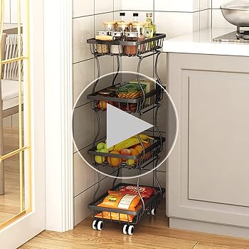 Amazon.com - CHLORYARD 4 Tier Slim Fruit Basket for Kitchen
